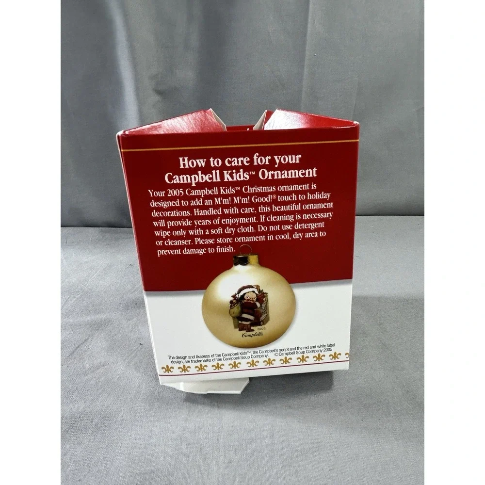 VTG Campbell's Soup Kids 2005 Collector's Edition Glass Ball Ornament Nostalgic
